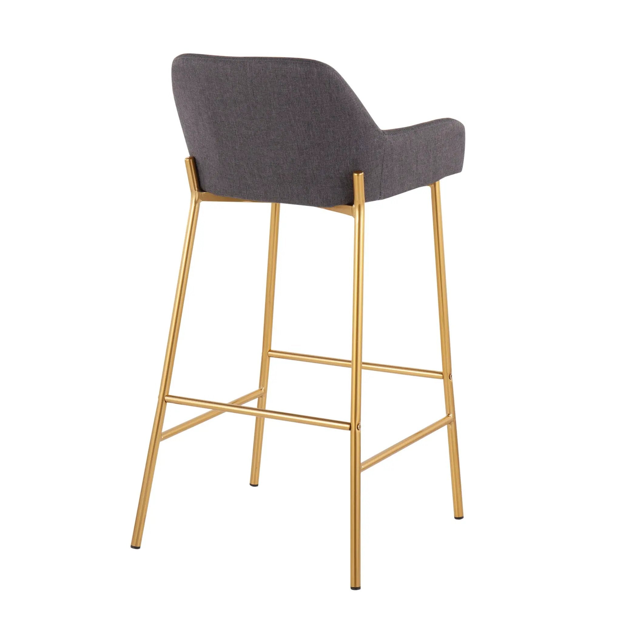 Daniella - Contemporary / Glam Fixed Height Bar Stool (Set of 2) by HouseOfZazla