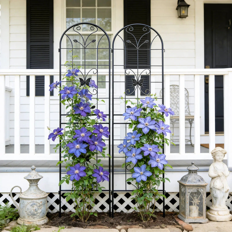 Garden Metal Trellis Rustproof Trellis For Climbing Plants Outdoor Flower Support by HouseOfZazla