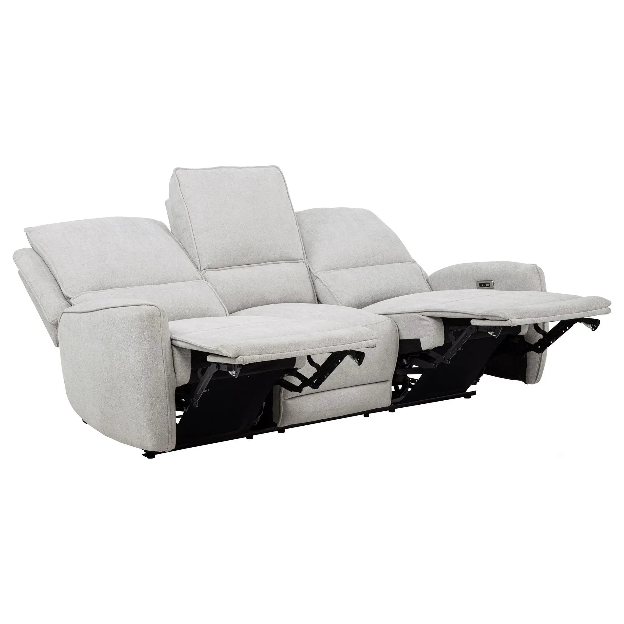 Sylmar Chenille Upholstered Power Reclining Sofa Dove Grey by Unique Piece Furniture