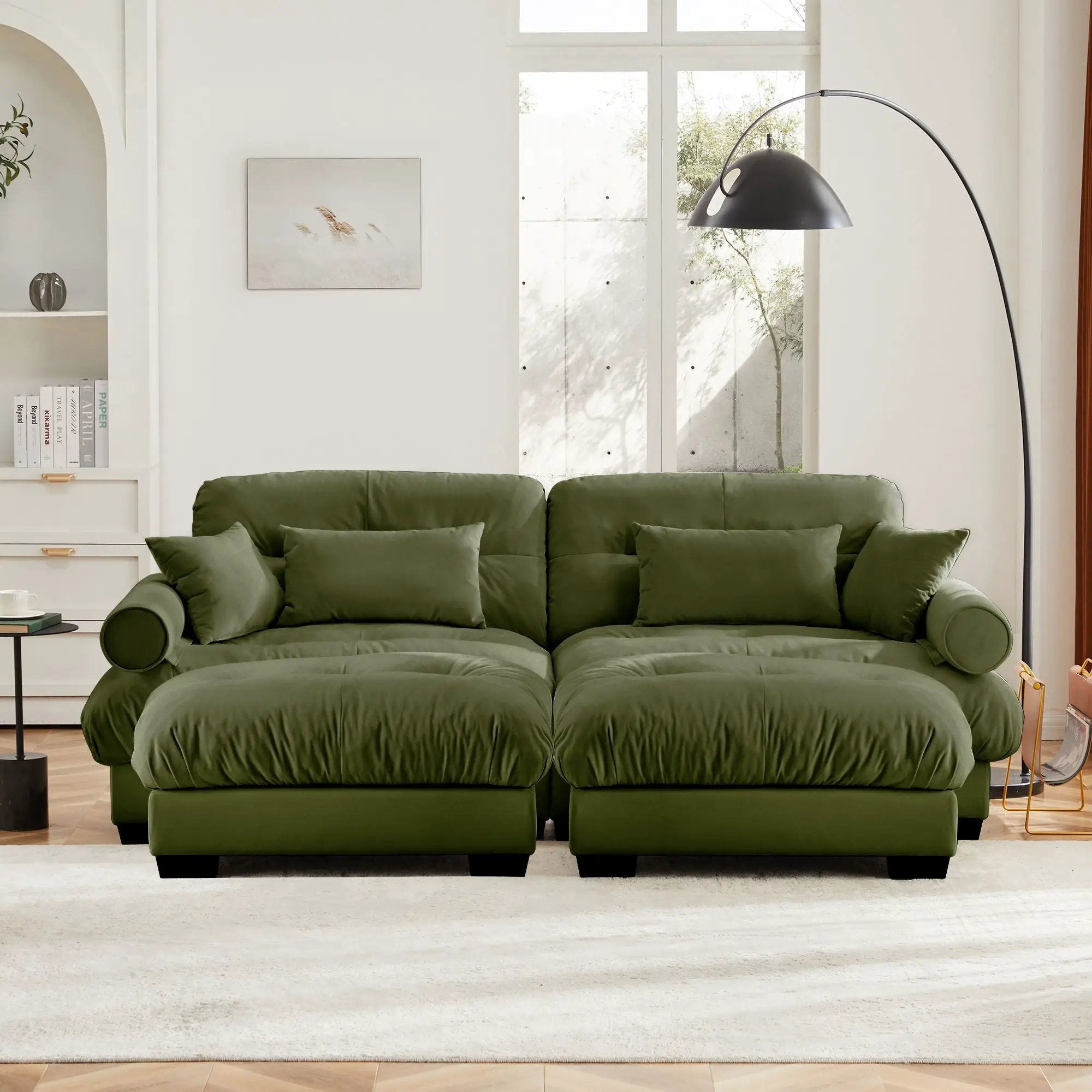 Super Comfort Oversized Modular Sectional Sofa With Movable Ottoman by Unique Piece Furniture