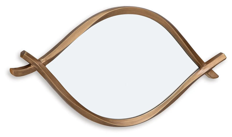 Bartner - Accent Mirror - Antique Gold Finish by Unique Piece Furniture