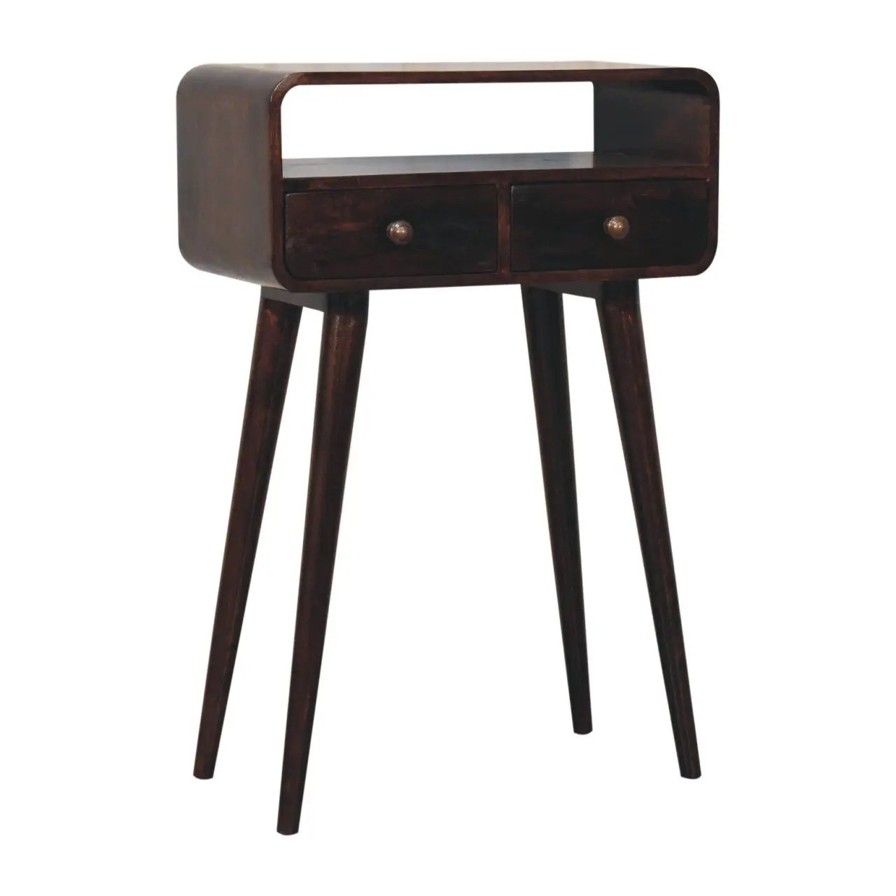Solid Wood Curved Console Table by Unique Piece Furniture