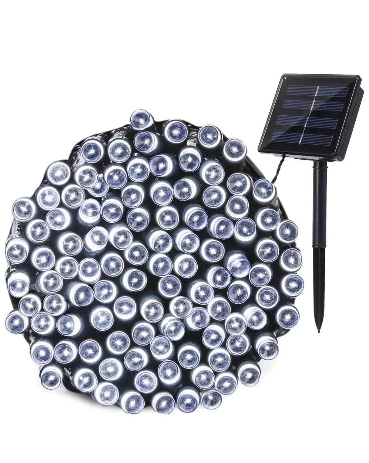 33Ft Solar Led string light 100LED Light-Green Wire by Outdoor Solar Outlet