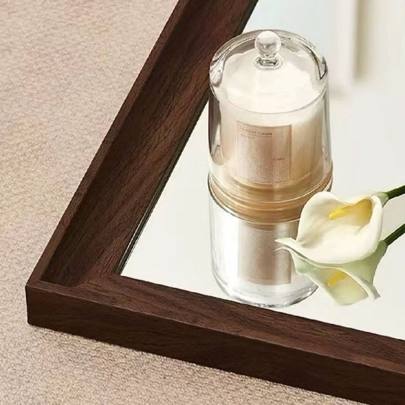 Vintage Full Length Mirror Wall Mounted With Faux Wooden Frame - Brown by Unique Piece Furniture