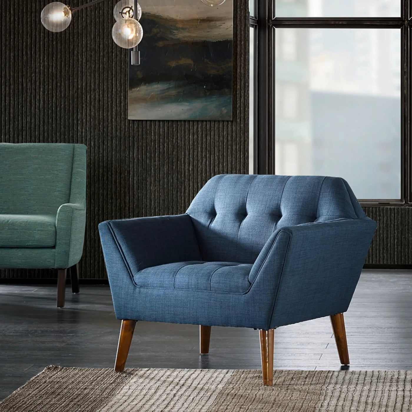 Modern Lounge Chair With Button Tufting by Unique Piece Furniture