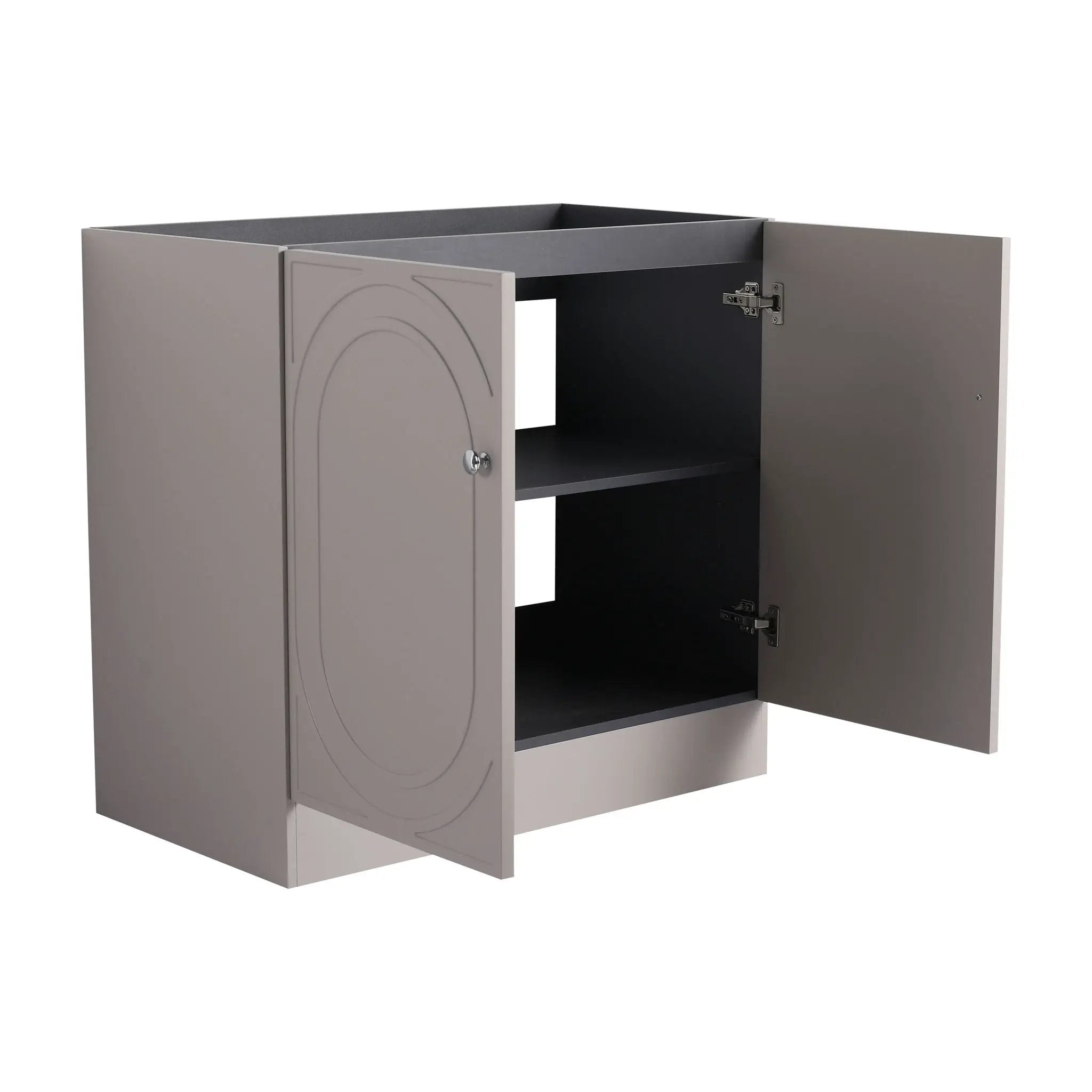 Modern Freestanding Bathroom Vanity With Soft Close Cabinet Doors by HouseOfZazla
