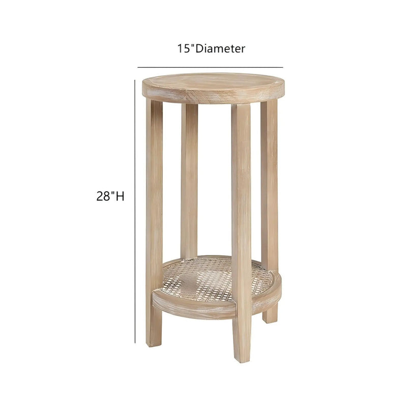 Bedford - Round Accent Table - Reclaimed Wheat by Unique Piece Furniture
