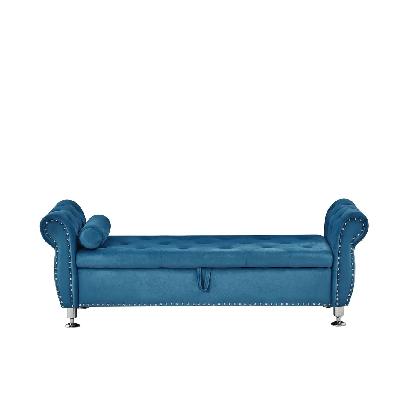 Storage Bench With Crystal Buttons And 1 Pillow For Bedroom by HouseOfZazla
