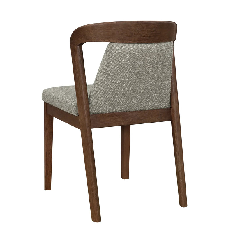 Upholstered Backrest Armless Dining Chairs (Walnut+Light Brown) by HouseOfZazla