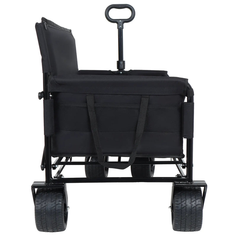3-in-1 Convertible Folding Wagon Cart with Bench Seat & Storage by HouseOfZazla