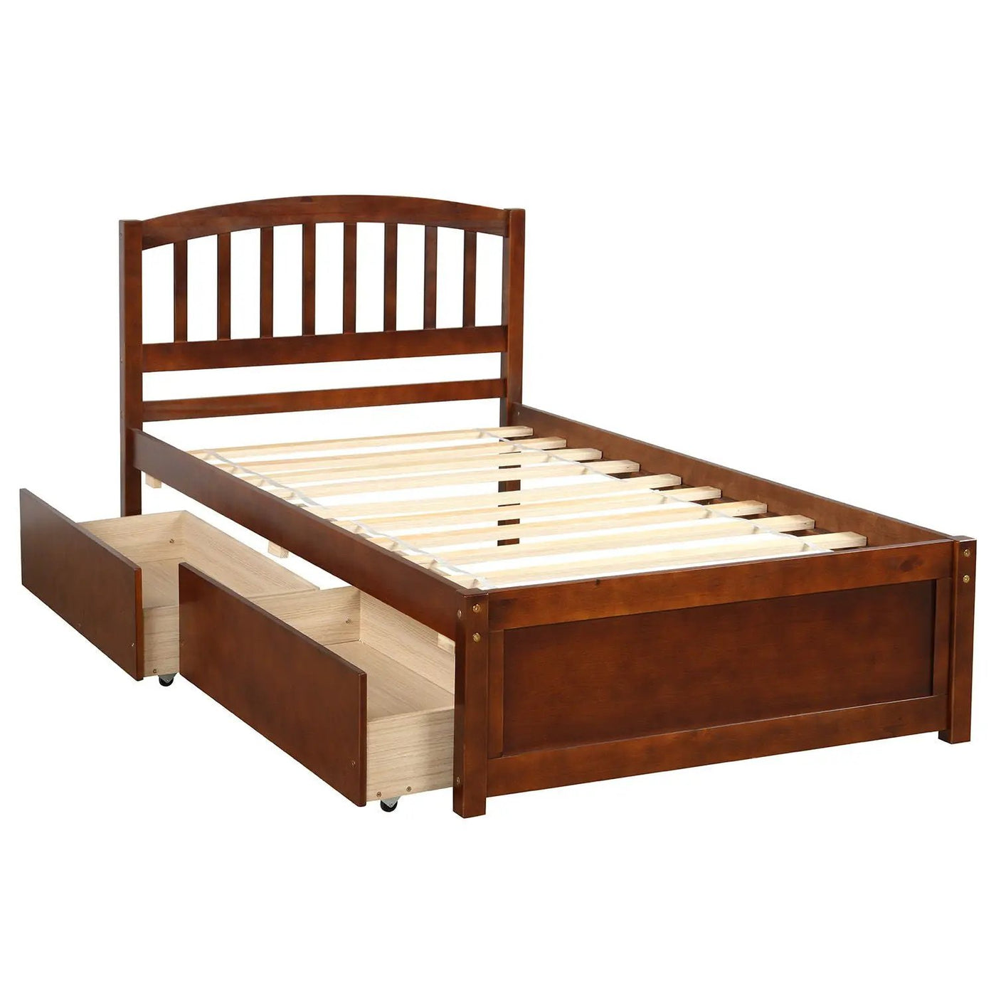 Platform Storage Bed Wood Bed Frame With Two Drawers And Headboard by Unique Piece Furniture