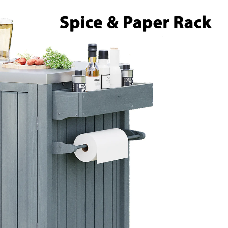 K&K 66.5" Outdoor Kitchen Island for Big Green Egg Grills by HouseOfZazla