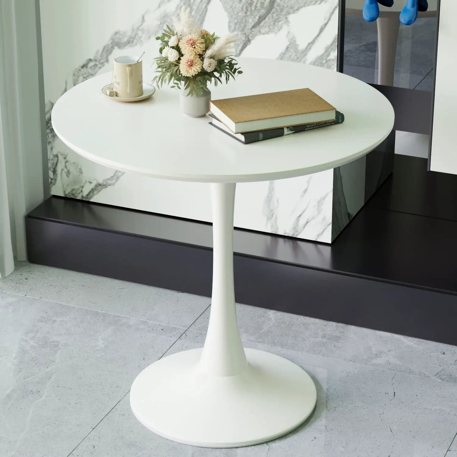 31.5" White Dining Table by HouseOfZazla