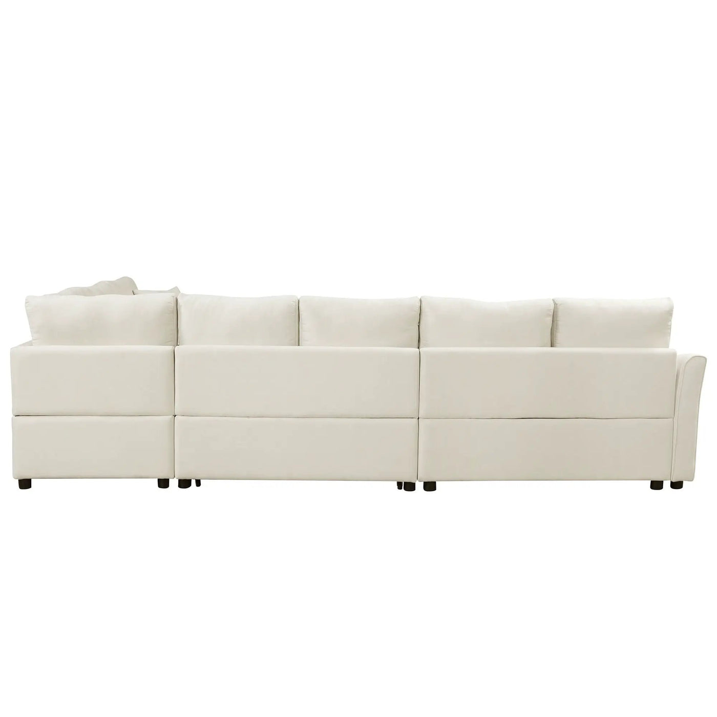 L-Shaped Sofa Convertible Sofa Bed Pull Out Sofa Sleeper With Two Back Pillows, Two USB Ports And Two Power Sockets For Living Room by HouseOfZazla