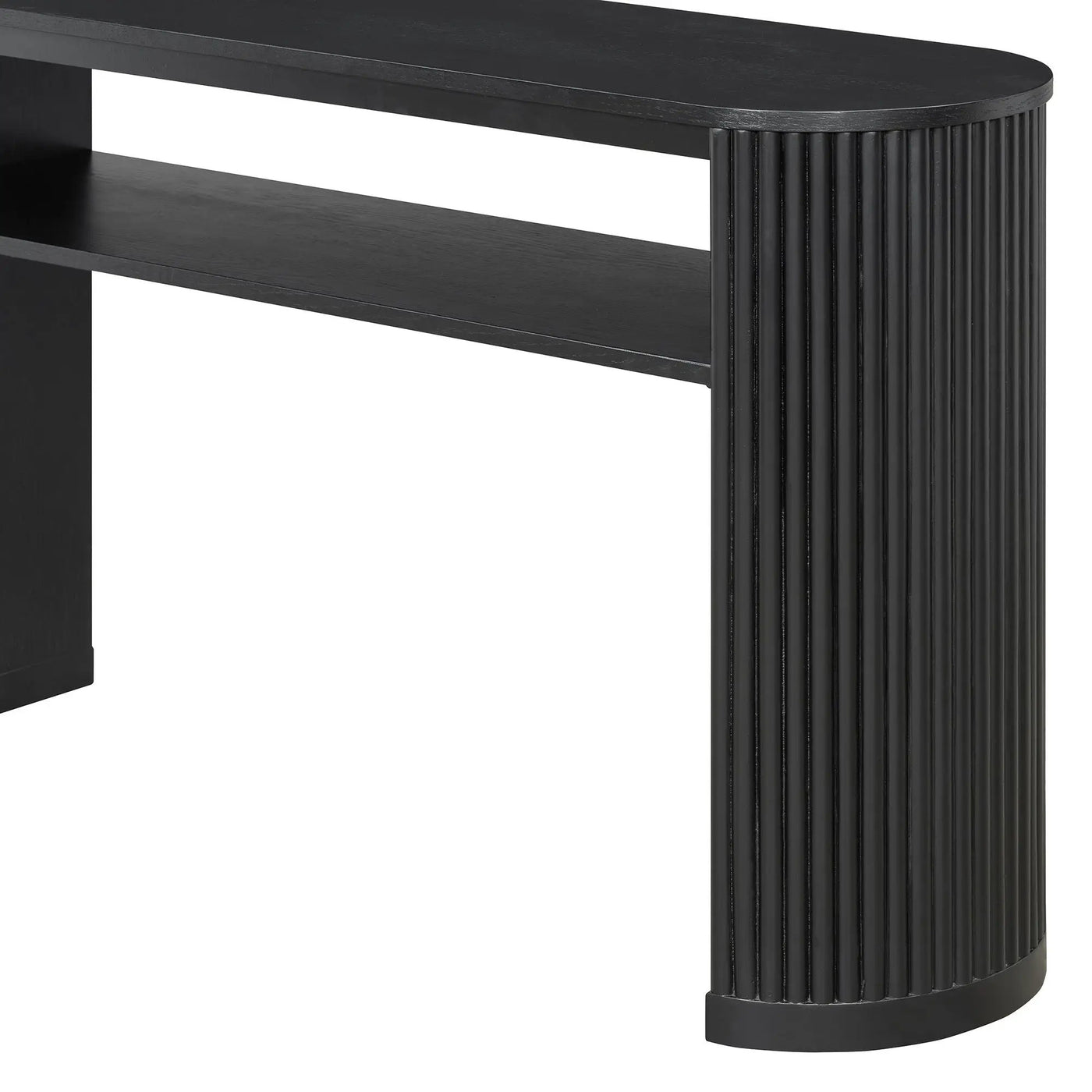 Console Table With Fluted Legs, Open Shelf by HouseOfZazla