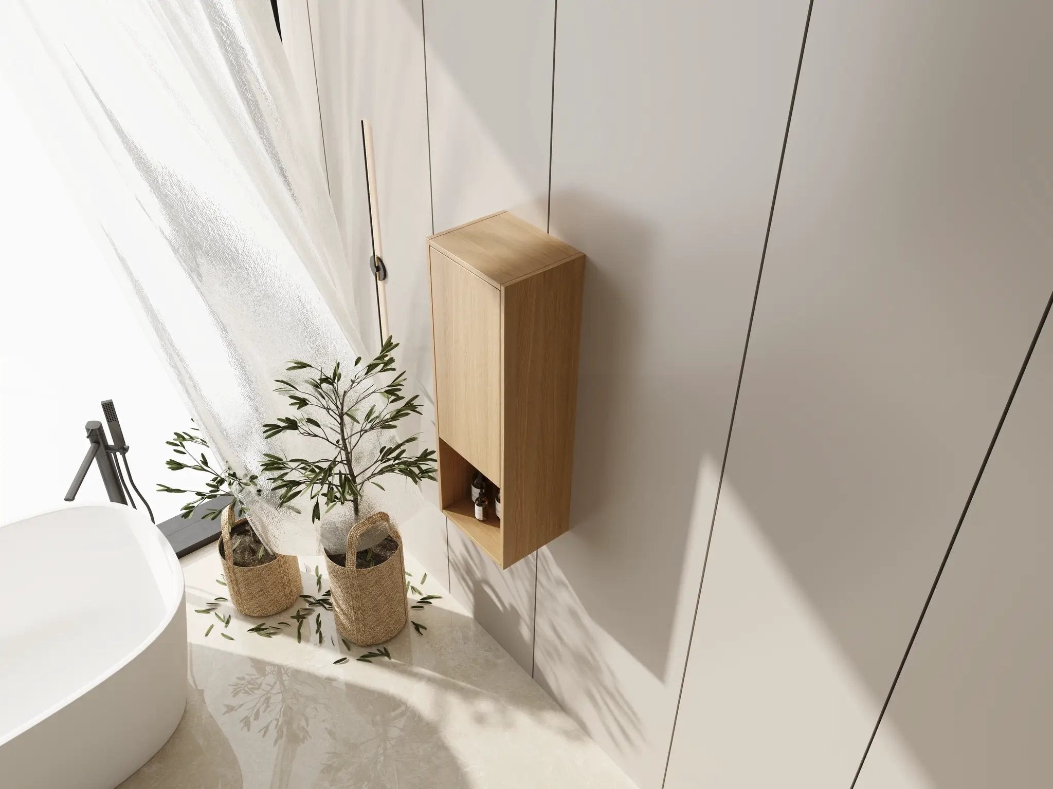 12 Inch Small Wall-Mounted Side Cabinet by HouseOfZazla