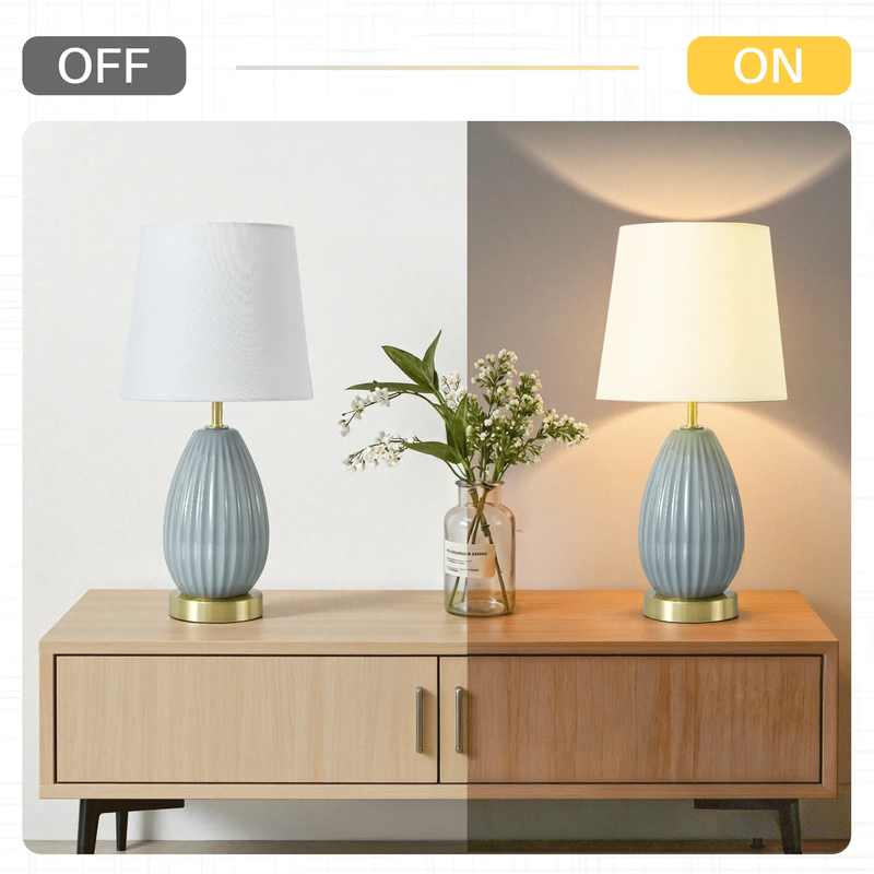 18-Inch Table Lamp Set of 2 with E26 Socket by HouseOfZazla