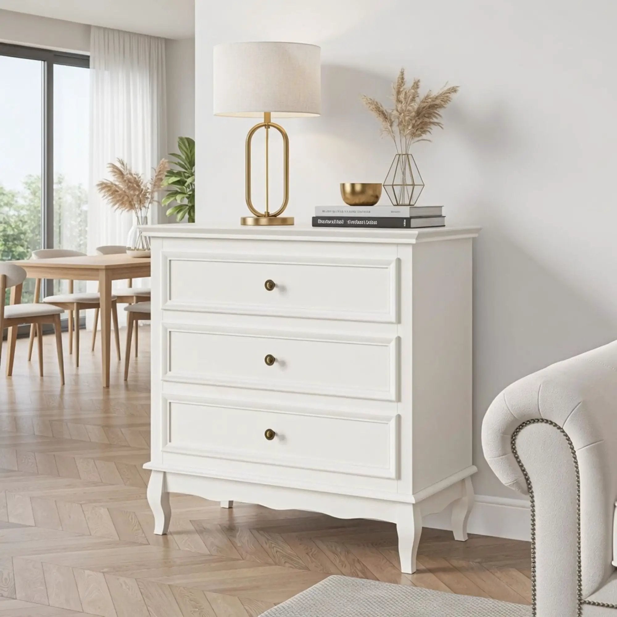 3 Drawer Dresser - White by HouseOfZazla