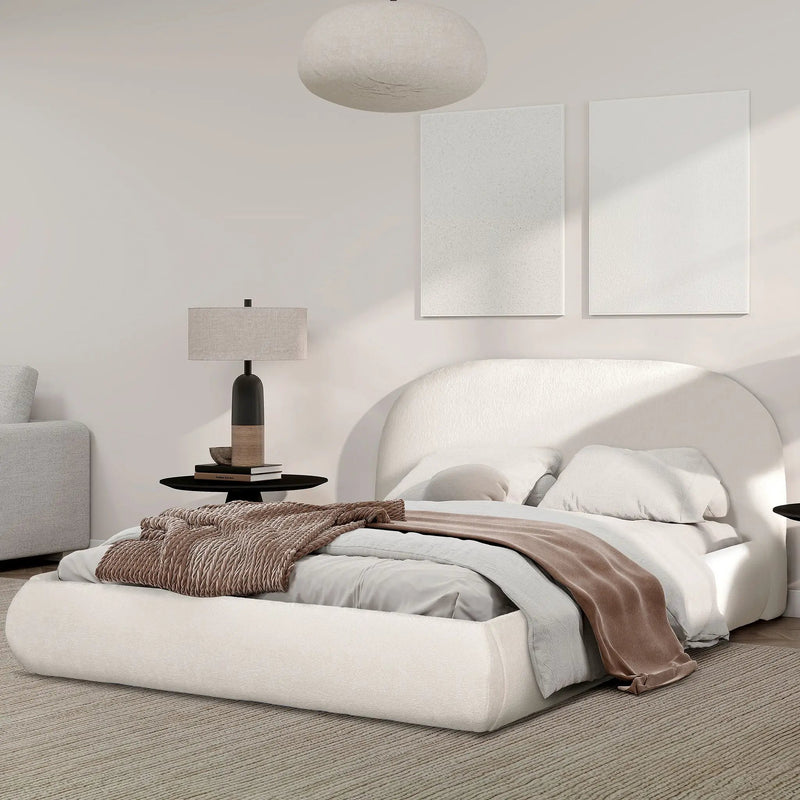 Archie Puffy Grounded - Upholstered Platform Bed by Unique Piece Furniture