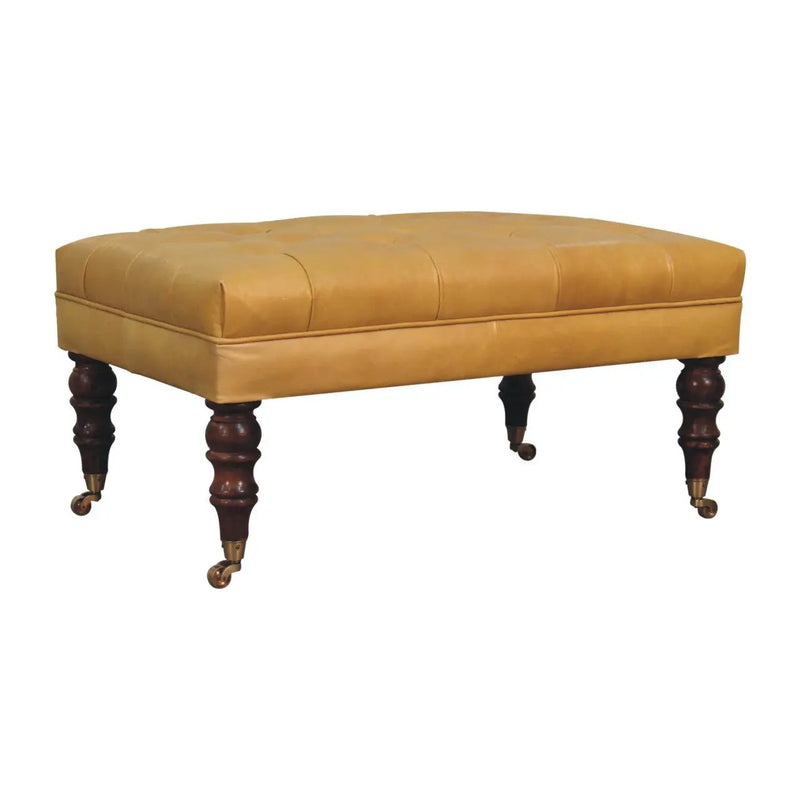Buffalo - Ottoman With Castor Legs by HouseOfZazla