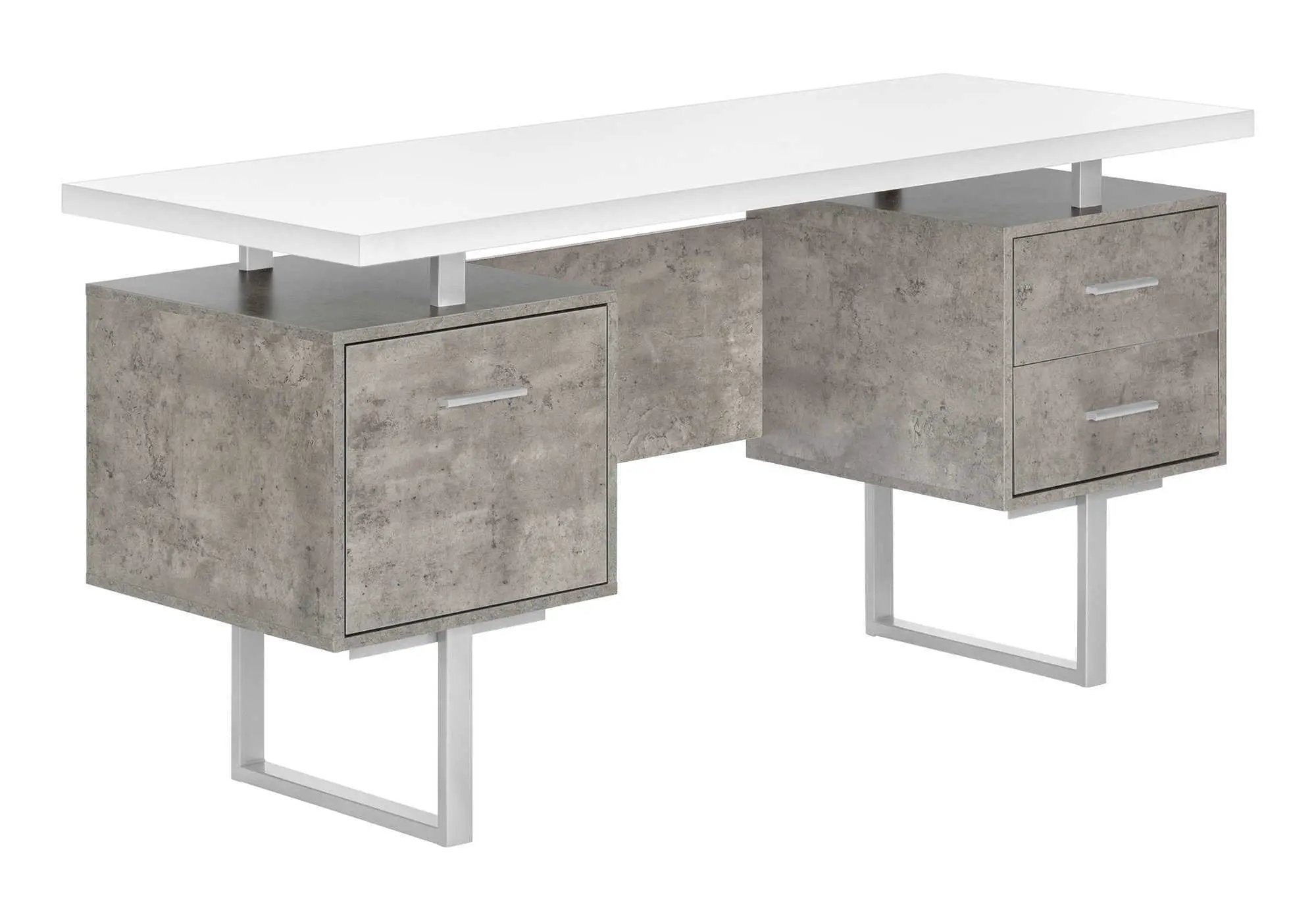 Computer Desk For Home Office, Laptop, Left, Right Set - Up, Storage Drawers, Contemporary & Modern by Unique Piece Furniture