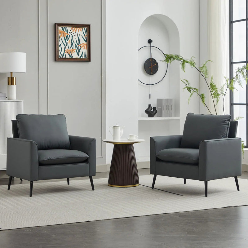 Nordic Retro Light Luxury Upholstered Sofa Chair by Unique Piece Furniture