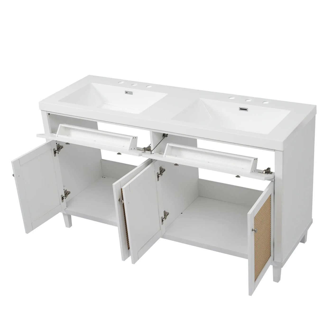 Bathroom Vanity With Double Sink, Large Storage Space by HouseOfZazla