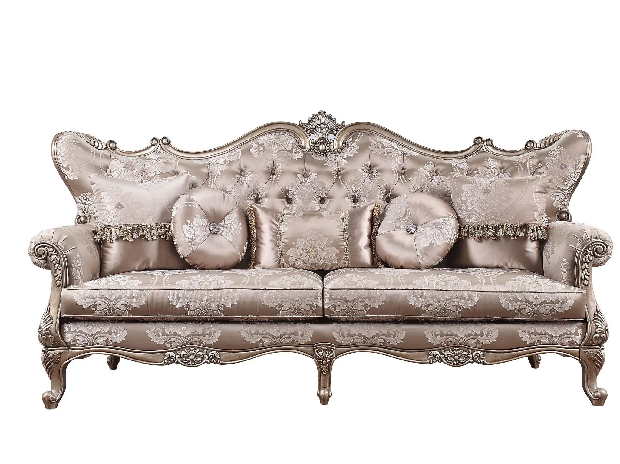 Jayceon - Sofa With 5 Pillows - Fabric & Champagne by Unique Piece Furniture