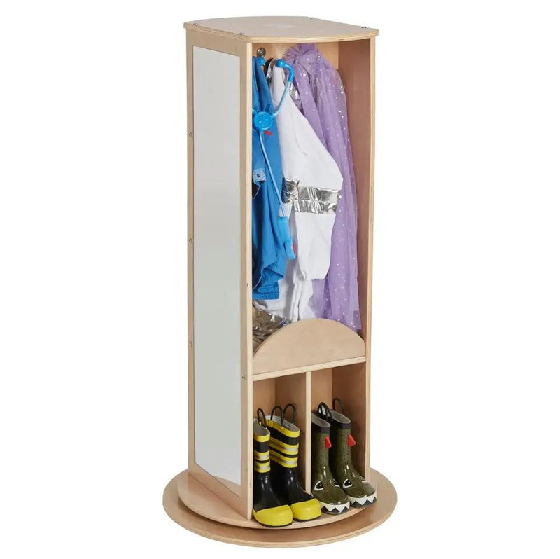 Slightly Used ECR4Kids Rotating Dress-Up Carousel, Costume Organizer, Natural by Selzalot