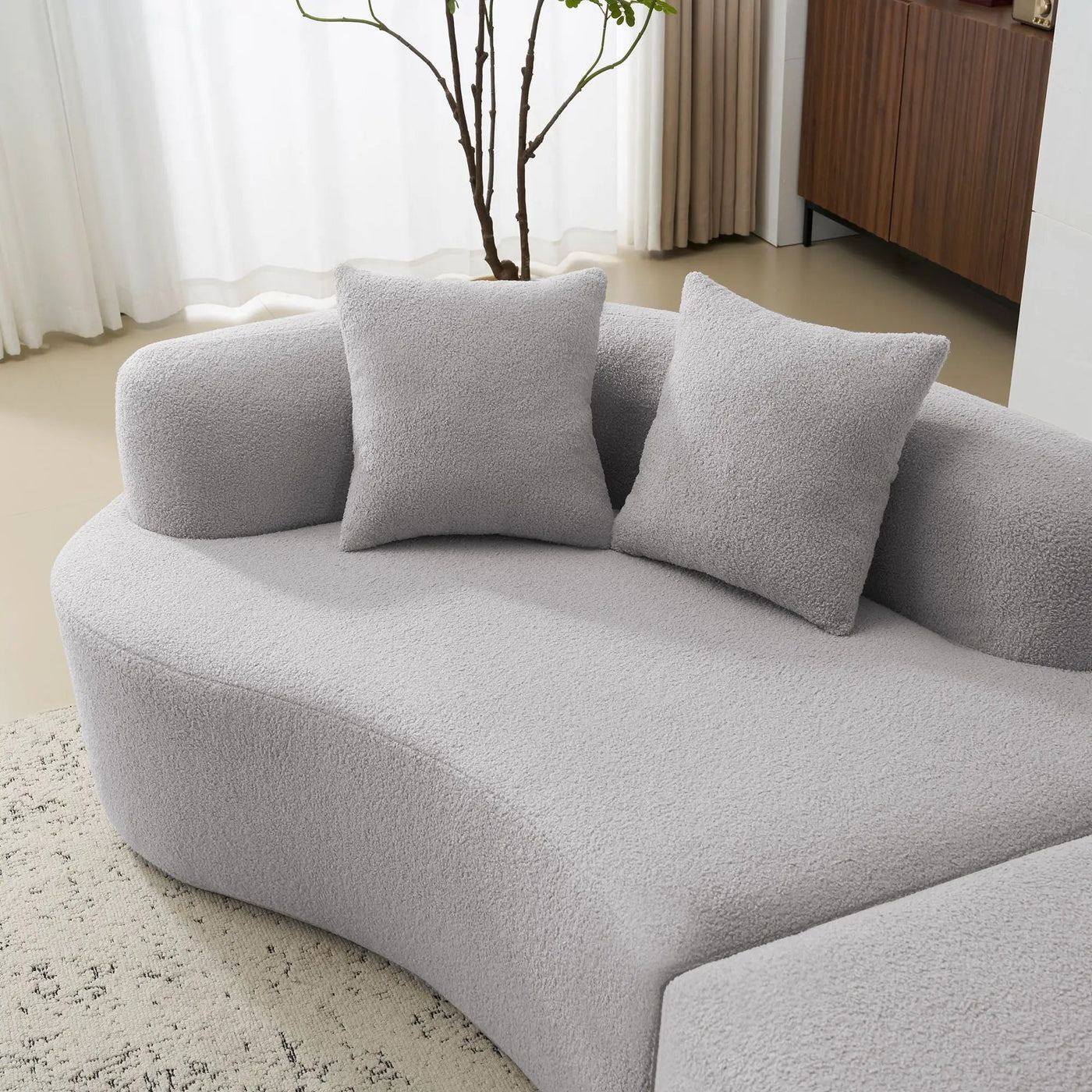 Curved 4 Seater Full Compression Sponge Sofa by HouseOfZazla