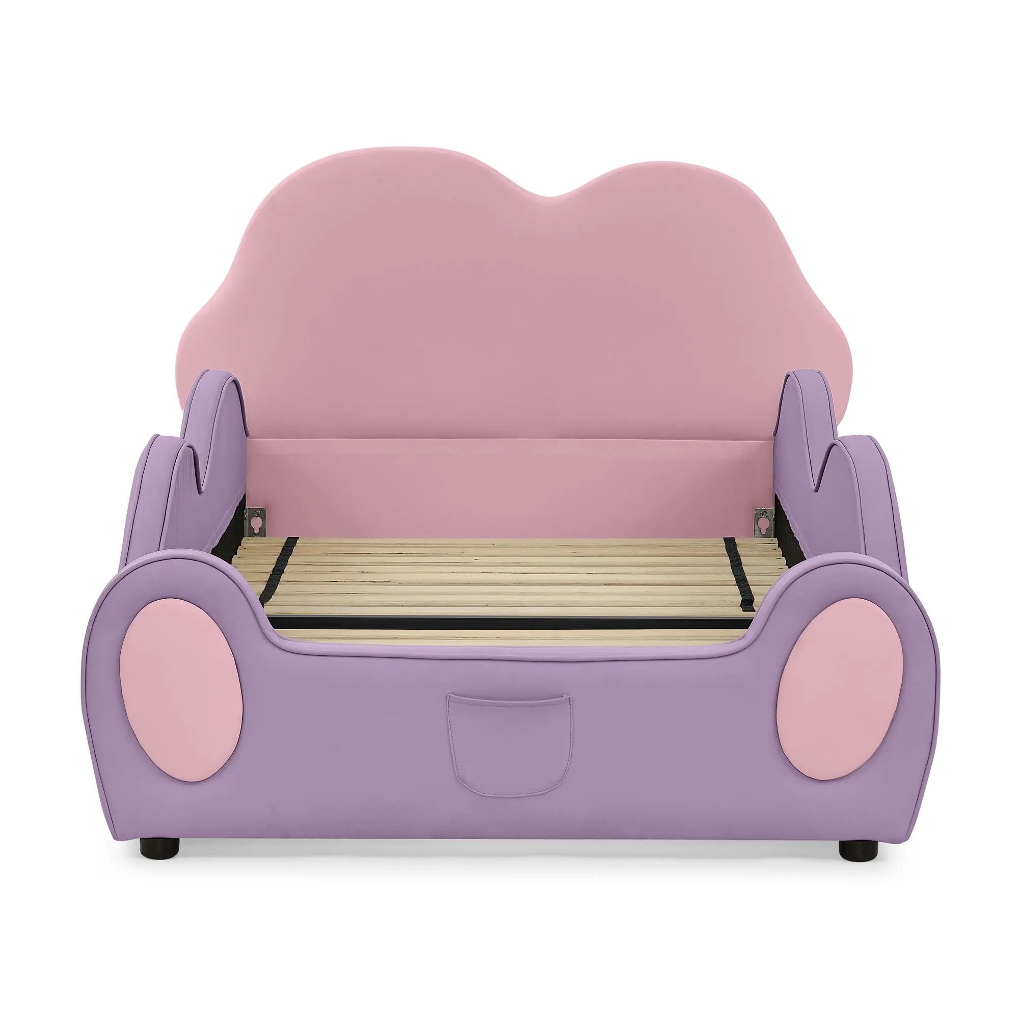 Cute Cloud Shape Bed With Guardrails Cartoon Design, Storage Pocket by Unique Piece Furniture