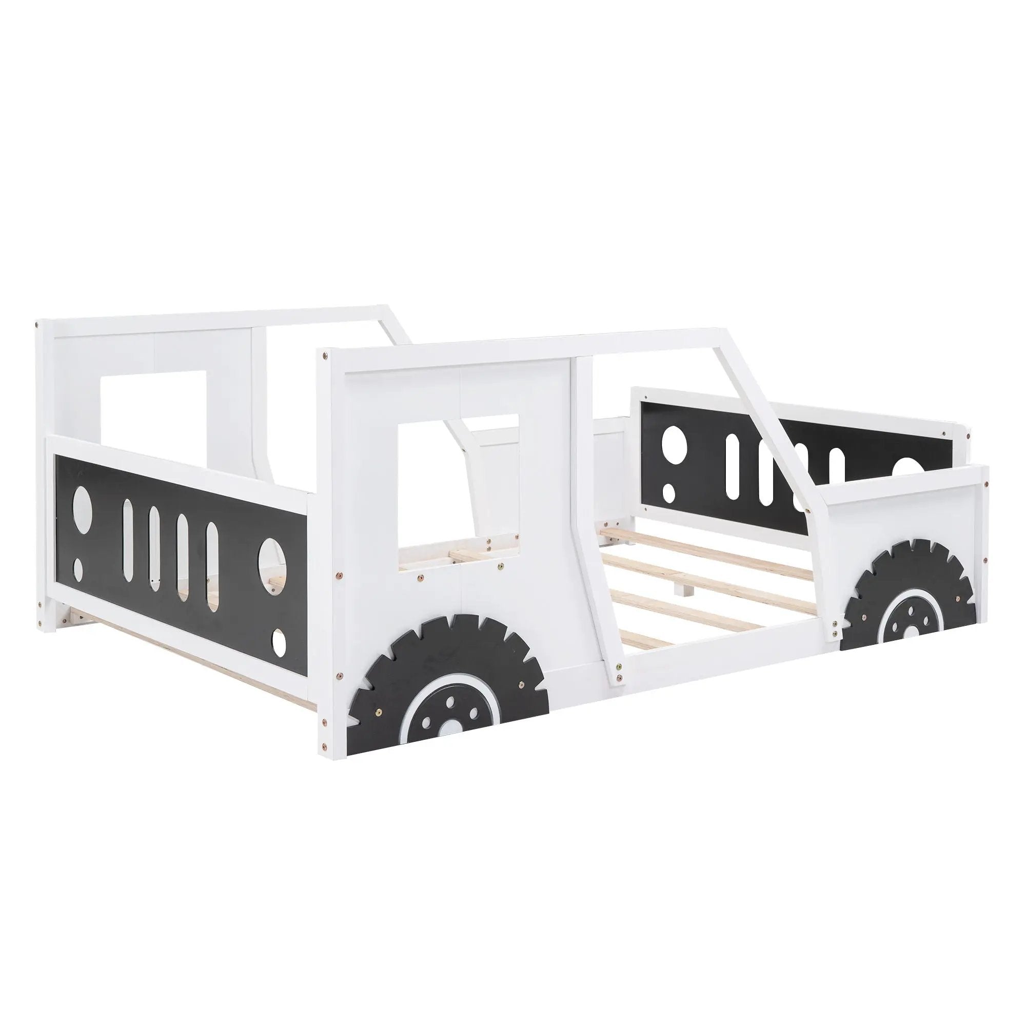Classic Car Shaped Platform Bed With Wheels