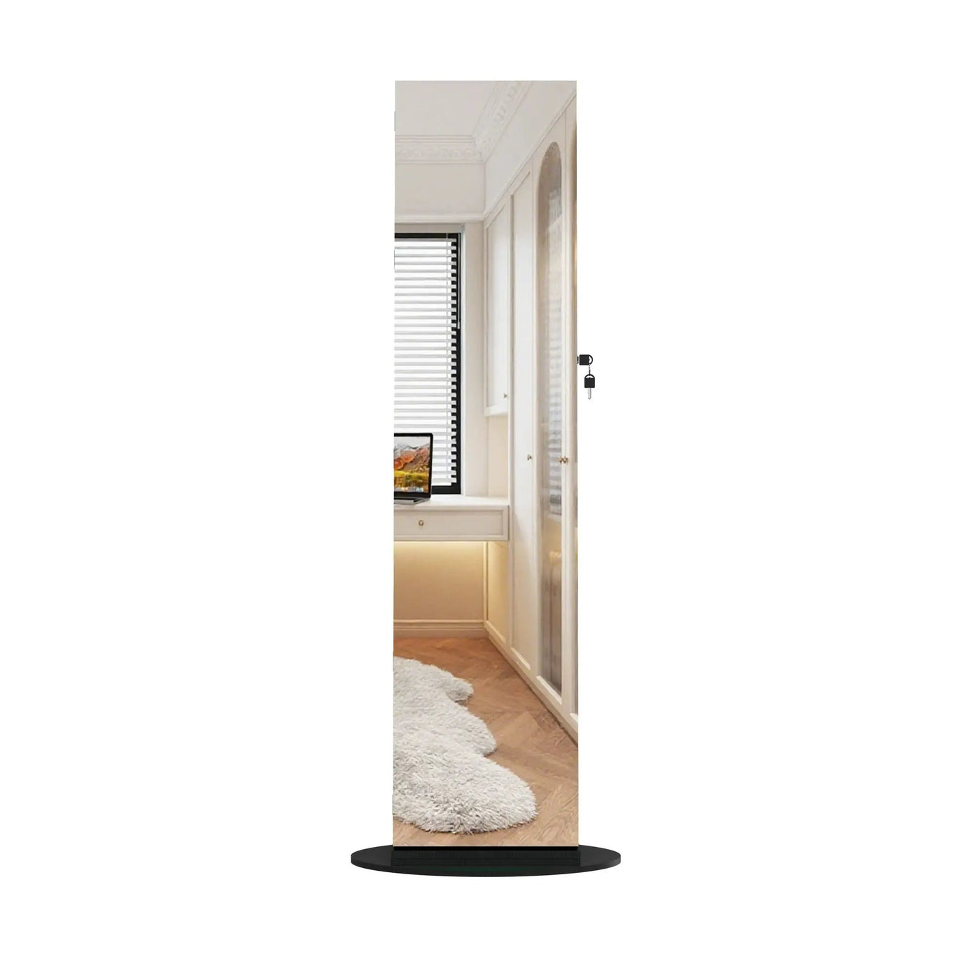 Swivel Jewelry Cabinet With Full Length Mirror by Unique Piece Furniture