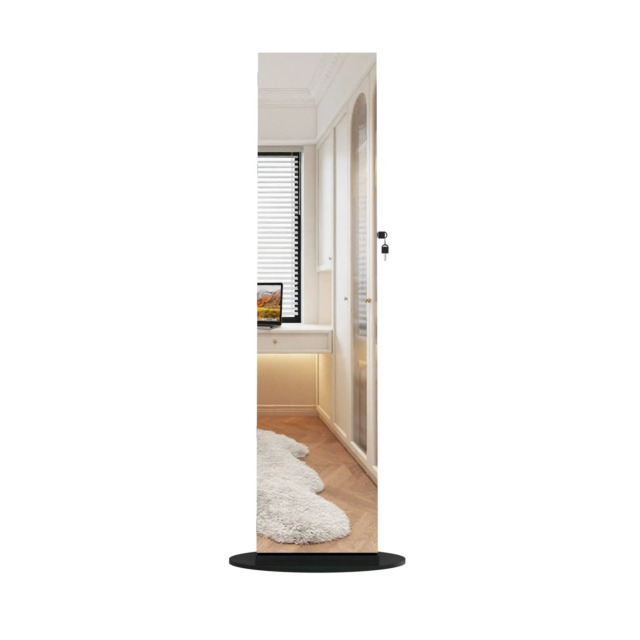 Swivel Jewelry Cabinet With Full Length Mirror by Unique Piece Furniture