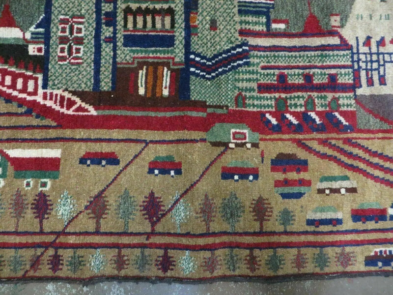 3' X 5' New Vintage Handmade Afghan Balouch Tribal Wool Pictorial Rug # 302 by Jewel Rugs