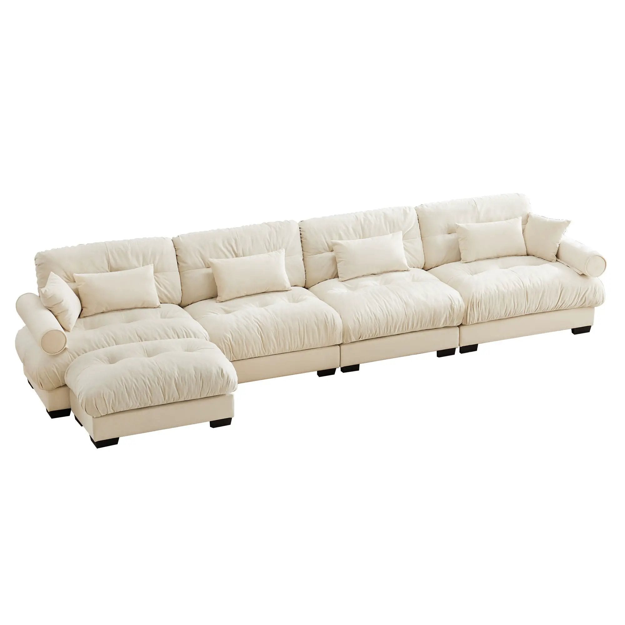 Super Comfort Oversized Modular Sectional Sofa With Movable Ottoman by Unique Piece Furniture