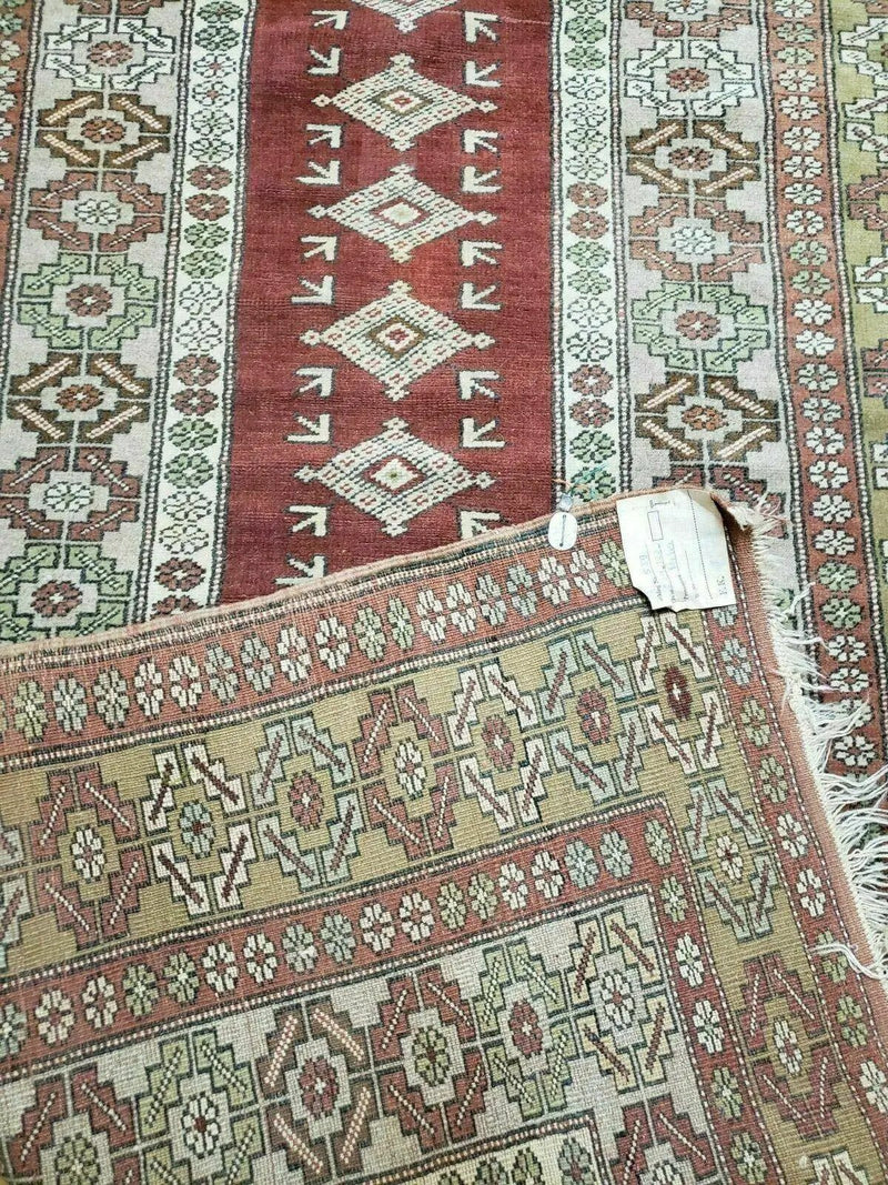 4' X 8' Antique Handmade Turkish Melas Oushak Wool Rug by Jewel Rugs