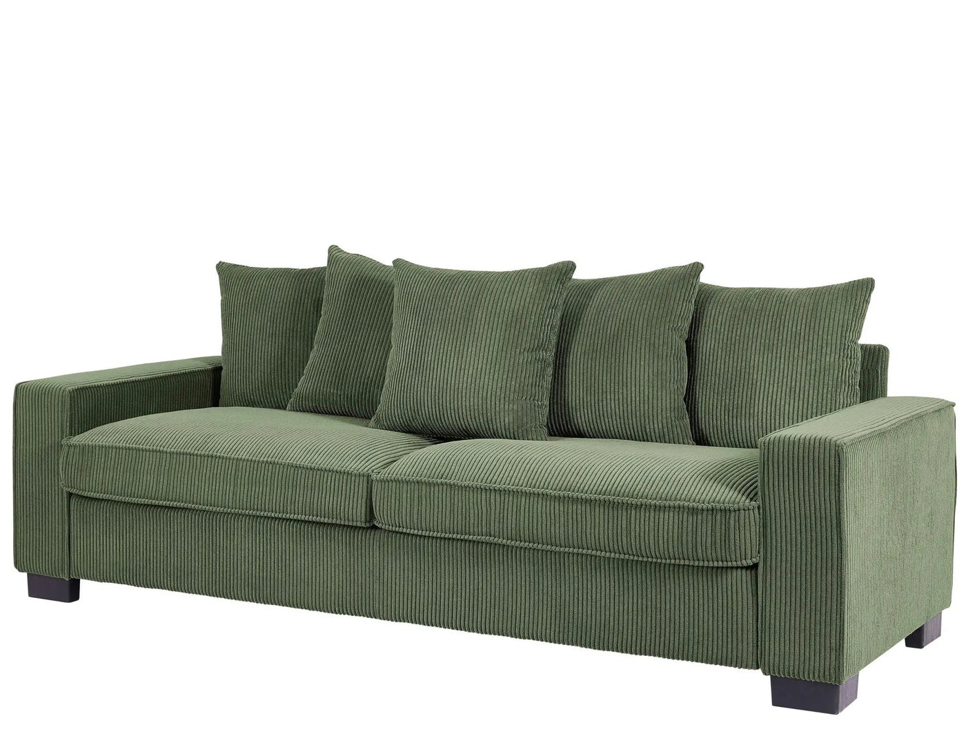 Luxe Sofa With 5 Matching Toss Pillows, Sleek Design, Spacious And Comfortable 3 Seater Couch by Unique Piece Furniture