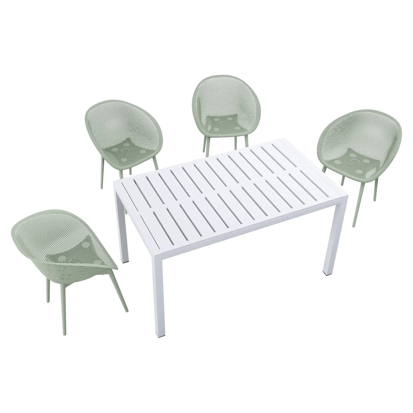 4 Pack Lounge Chair Set With Long Table by Unique Piece Furniture