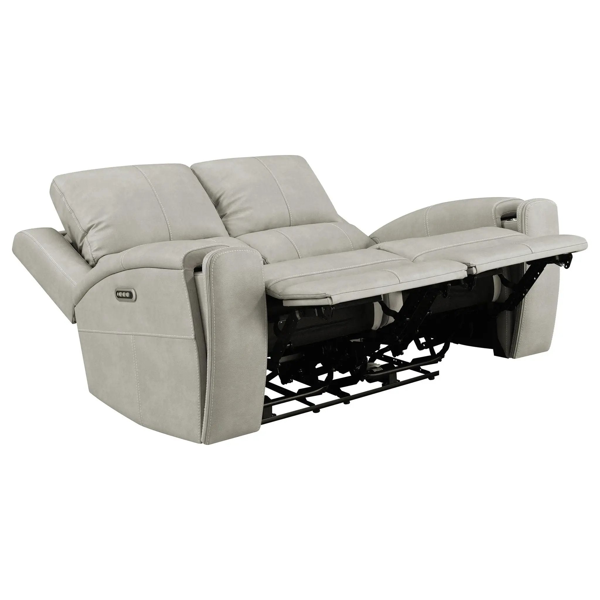 Brickston 3-piece Triple Power Reclining Sofa Set Grey by Unique Piece Furniture
