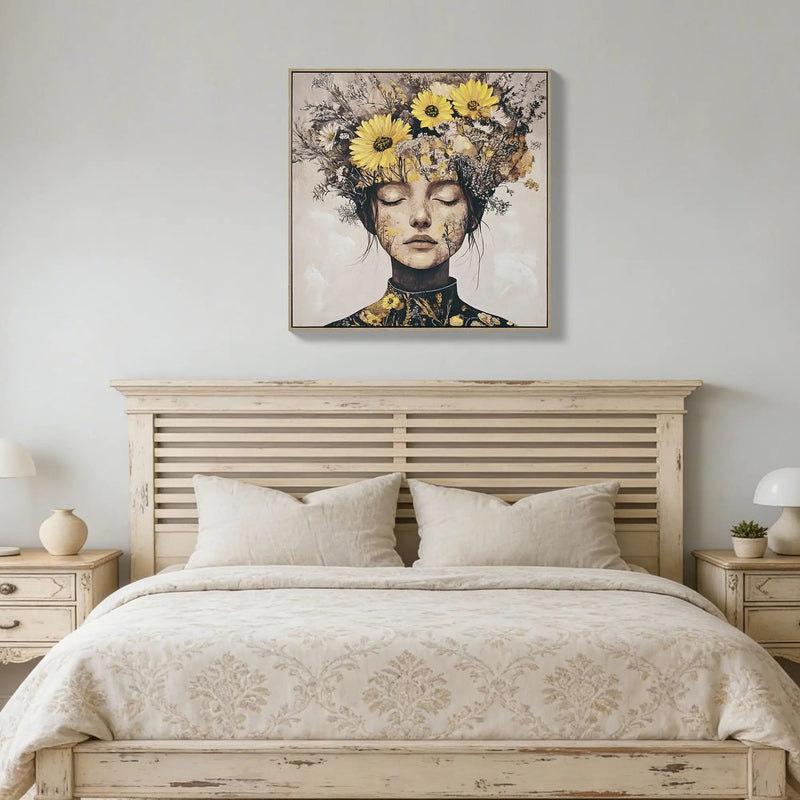 Beauty Posters Beauty Lady Wall Art Floral Canvas Artwork For Living Room - Ginger by Unique Piece Furniture