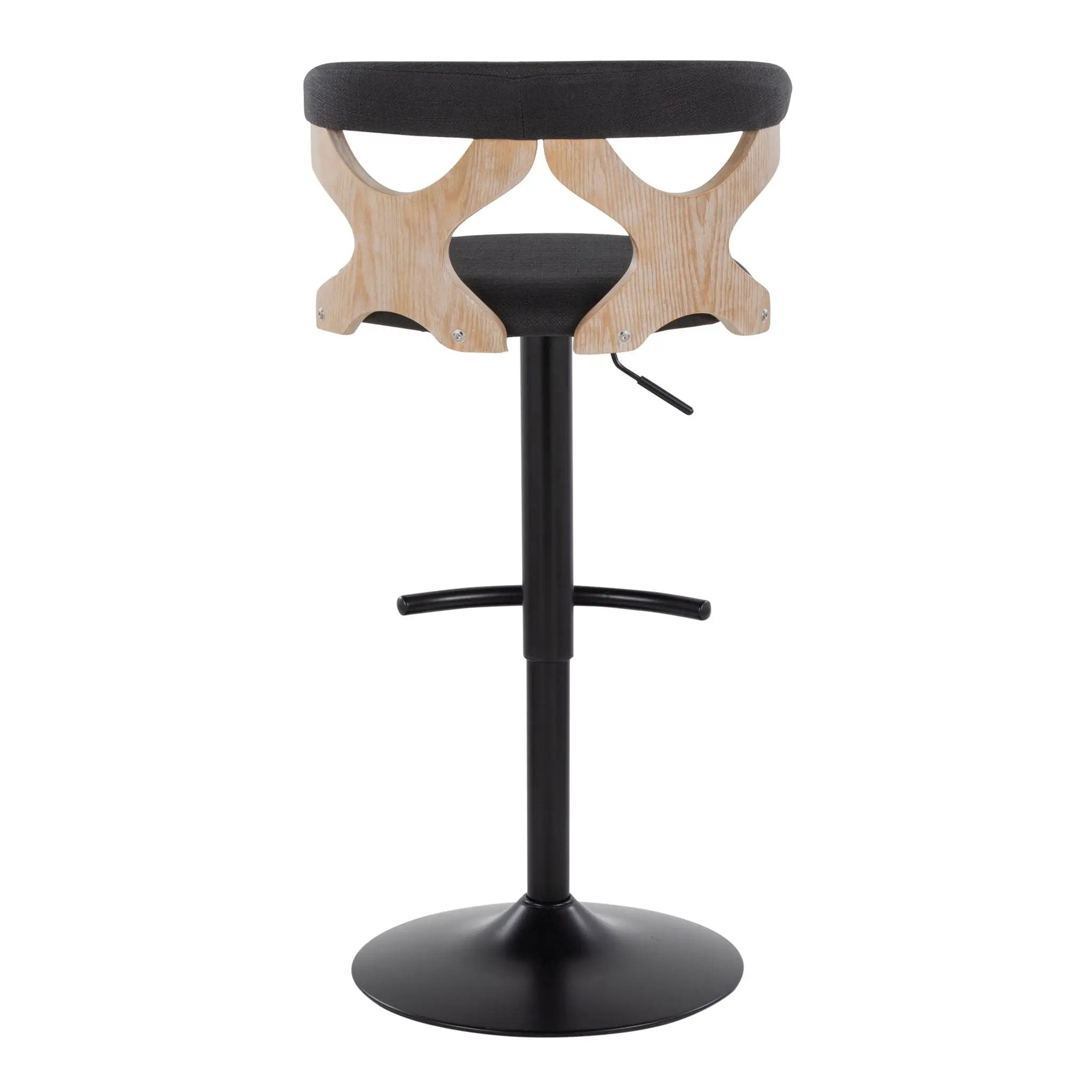 Gardenia - Contemporary Adjustable Barstool & Swivel With Rounded T Footrest (Set of 2) by Unique Piece Furniture