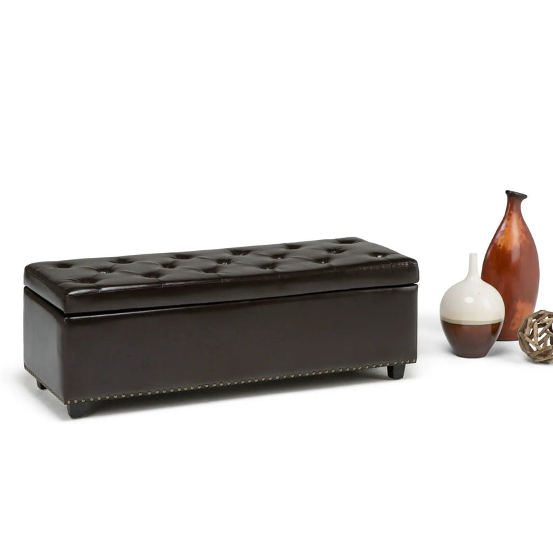 Hamilton - Storage Ottoman - Coffee Brown by HouseOfZazla