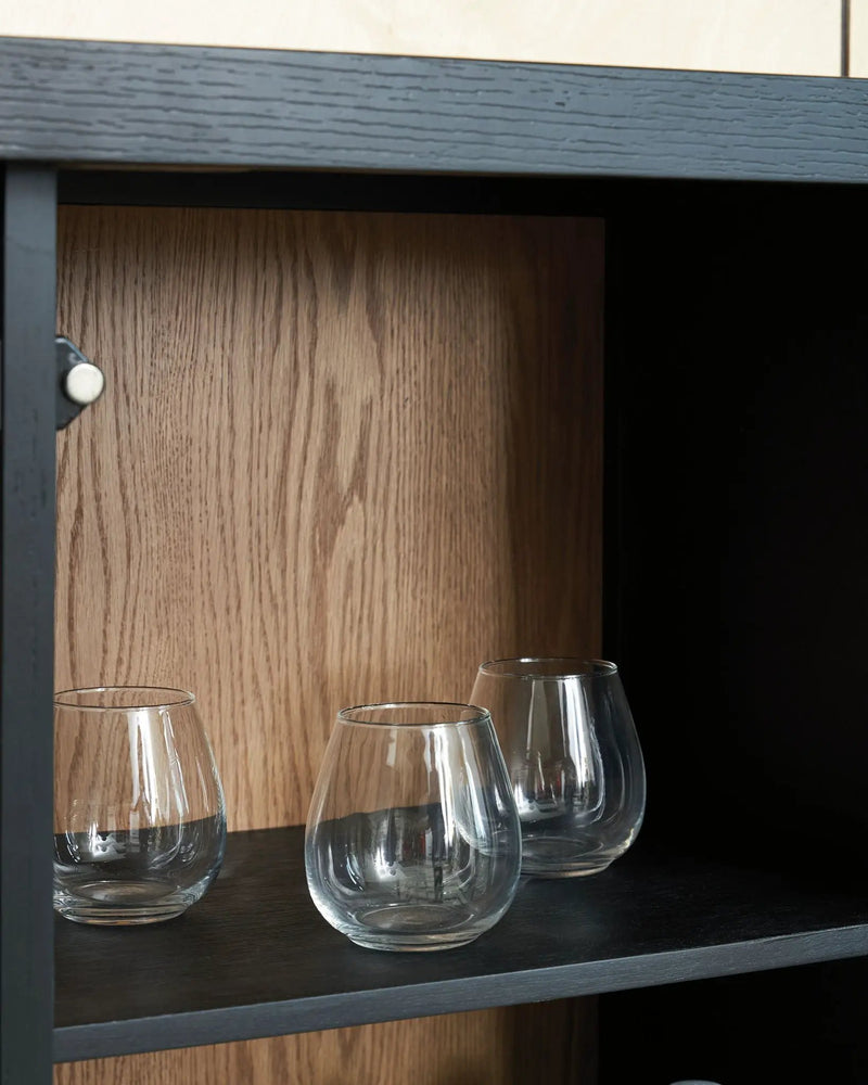 Armenleigh - Bar Cabinet - Black / Brown by Unique Piece Furniture
