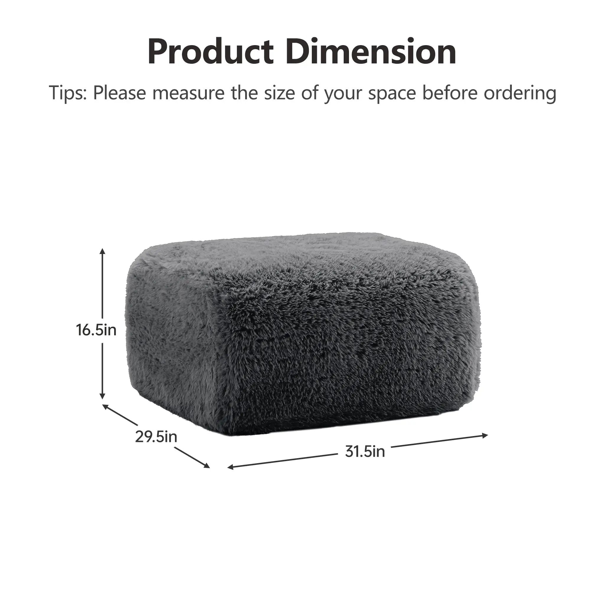 Aviana Ottoman Plush Fabric - Dark by HouseOfZazla