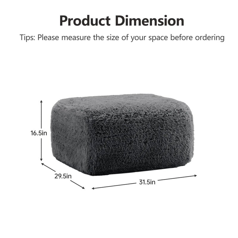 Aviana Ottoman Plush Fabric - Dark by HouseOfZazla