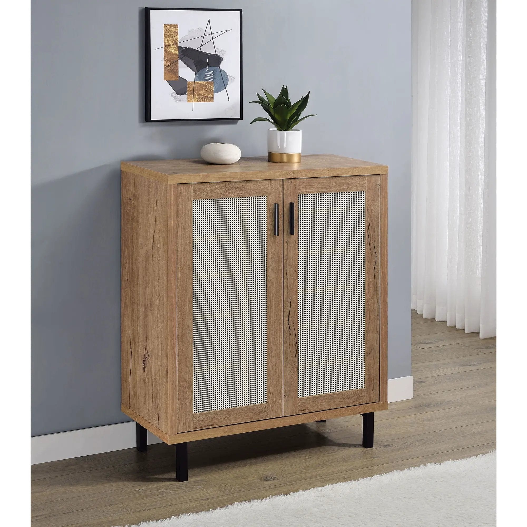 Stagg - 2 Door Shoe Storage Cabinet - Natural by HouseOfZazla