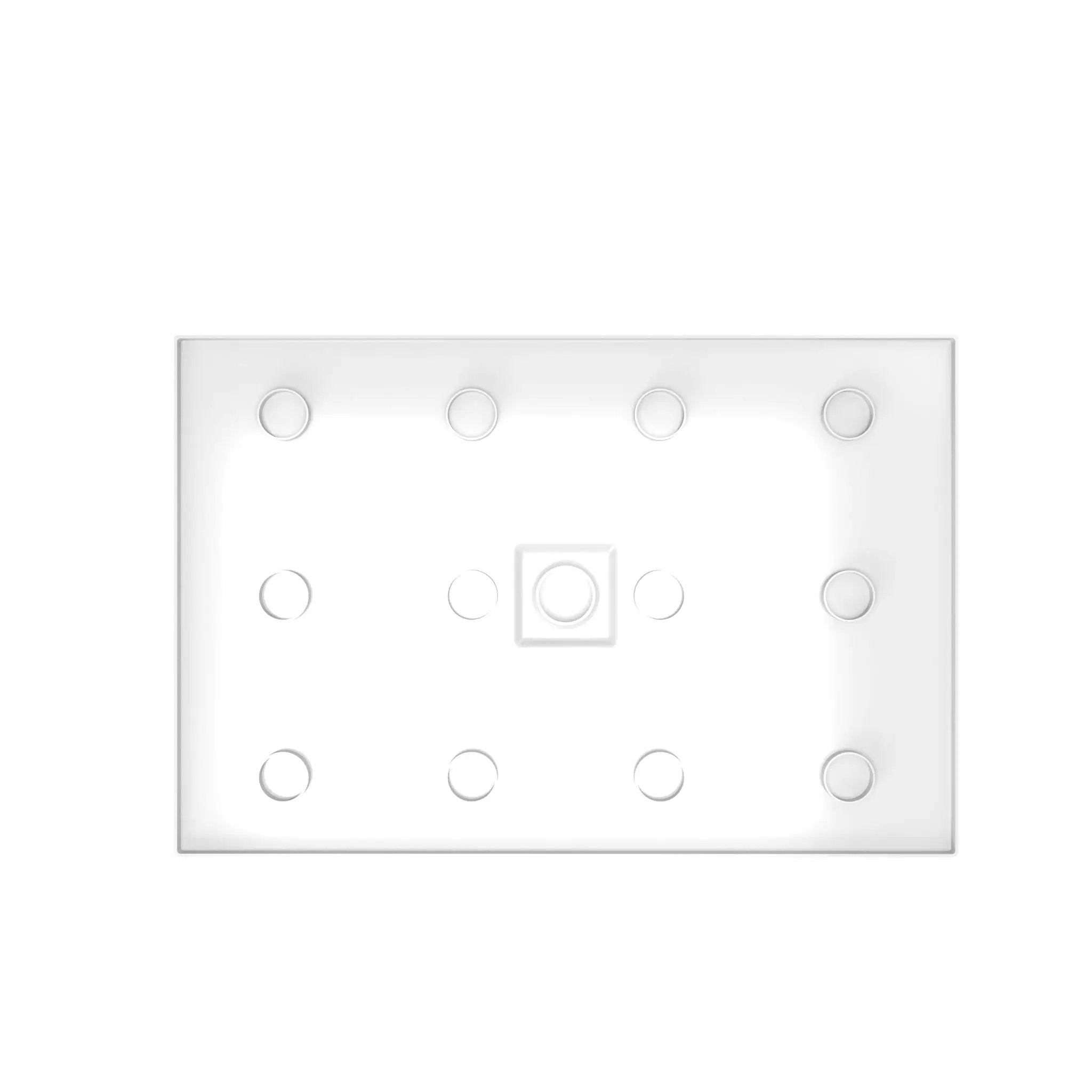 Shower Base, Center Drain With Durable Construction - Gloss White