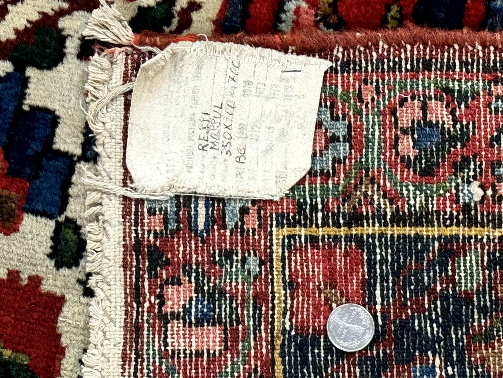 Persian Bakhtiari Rug 7x10, Antique Persian Carpet, Colorful, Great Colors, Ivory Red Blue, Rare Tribal Rug by Jewel Rugs