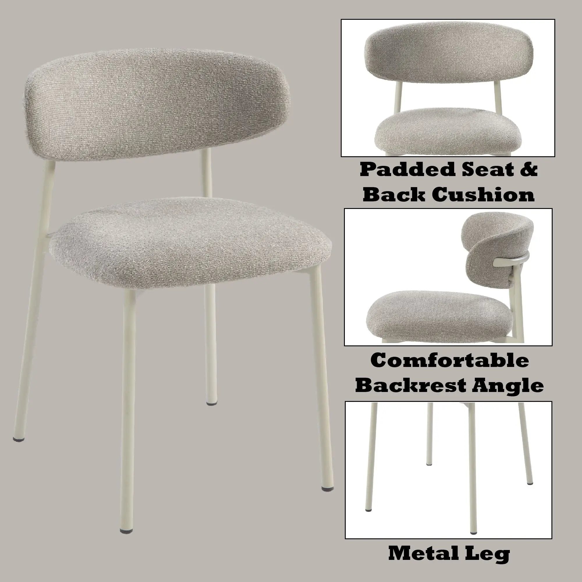 Ingram - Side Chair (Set of 2) - Light Gray by HouseOfZazla